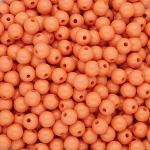 Perline in acrilico 6 mm lucido arancio corallo